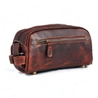10" Premium Leather Toiletry Travel Pouch - Image 10