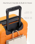 Luggage Set 3 Piece Lightweight Durable Hardshell (Tangerine)
