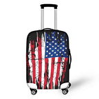 USA Flag Star Stripes Flag Luggage Covers Protector Elastic Spandex Baggage Case Fit 26 (L(for 26-29 inch luggage) / USA Flag Star)