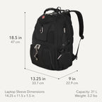 Sion Softside Expandable Spinner Luggage Durable Lightweight Travel Suitcase (2-Piece Set (Carry-On/Backpack) / Black)