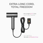 Blow Dryer with Comb & Diffuser (Metal Gray)