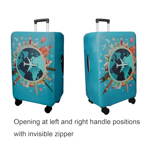 Travel Luggage Cover Suitcase Cover Protector Skins 18 (A15 Go Travel / M (for 22--24 inch luggage))