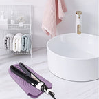 Heat Insulating Silicone Mat Pouch for Hair Styling Tools (Purple)