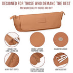 Hair Tools Travel Bag and Heat Resistant Mat 17" (Brown)