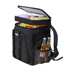 Insulated Backpack Coolers Insulated Leak Proof for Camping Hiking Beach Travel 36cans Cooler Backpack for Men Women 18 Hours Cooling Black 30L (Black)