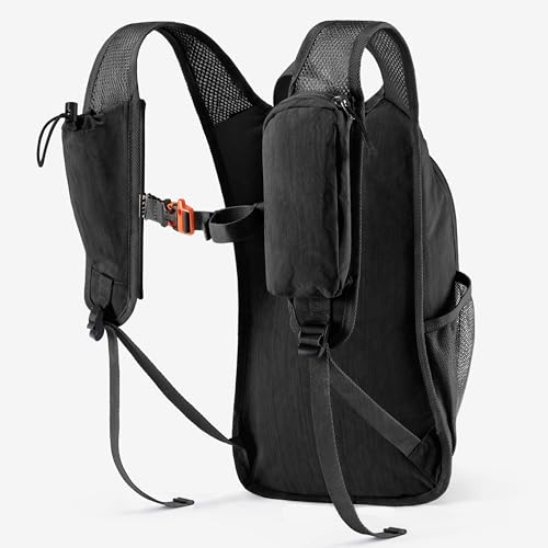 10L Small Hiking Backpack Travel Daypack Lightweight Packable Back Pack for Women Men (Black)