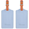 2 Pack Luggage Tags for Suitcases Airplane Travel Essentials (Cross Blue)