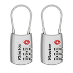 TSA Approved Combination Luggage Lock (Silver / 2 Pack)