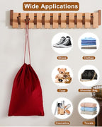 4 Pcs Shoe Bags for Travel (Rio Red / 17.3"x12.6")