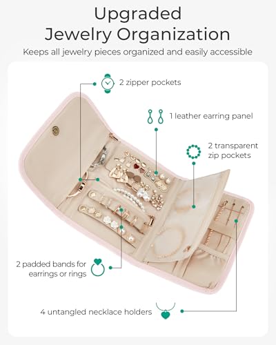 Travel Jewelry Organizer Case (A-Green / Medium)