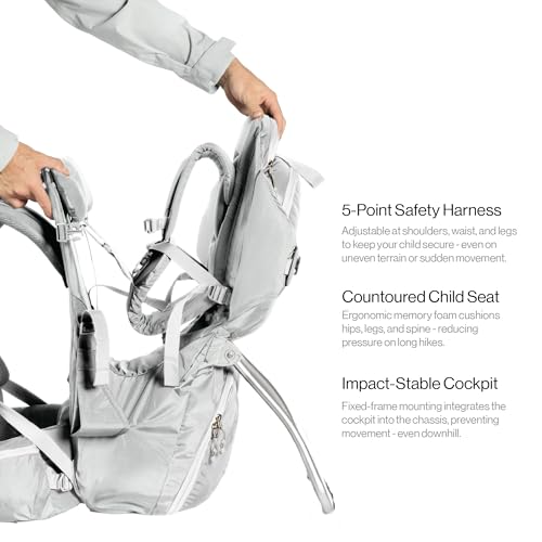 Glacier Scandinavian Hiking Baby Carrier Backpack (Glacier White)