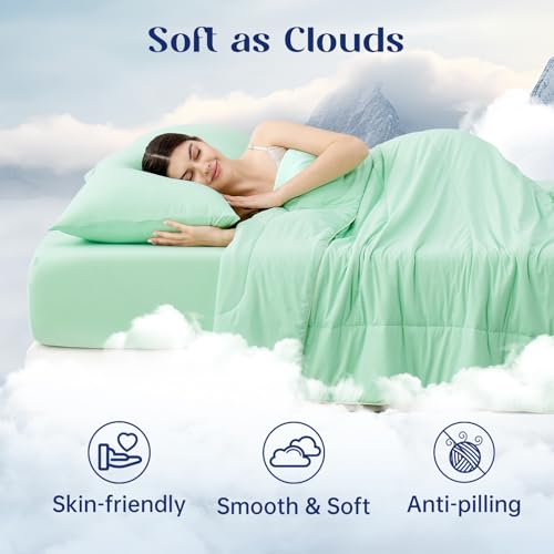 Temperature Regulating Comforter (Mint Macaron / Premium Queen (90"x90"))