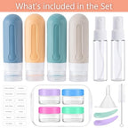 16 Pack Travel Bottles for Toiletries (16PCS/Light Yellow)