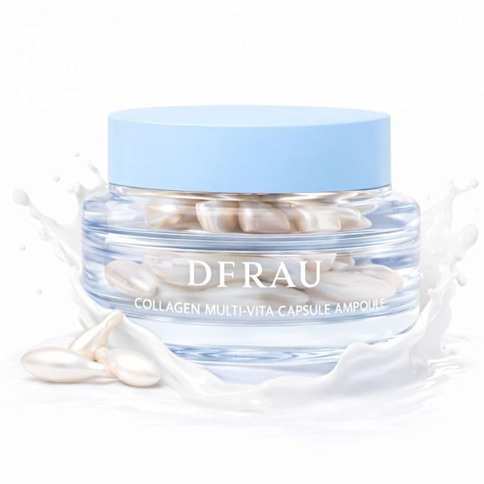 Collagen Multi-Vita Capsule Ampoule - Ultra Hydrating Serum, Instant Face Lift, Skin Tightening, Brightening, Moisturizing, Skin Barrier Protection, Reduce Wrinkle Skincare,30 Capsules