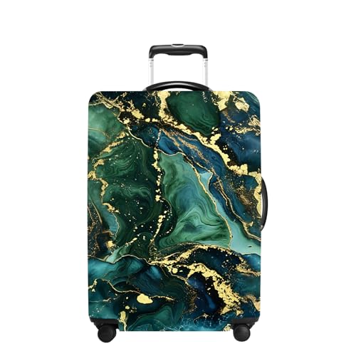 Green Pattern Luggage Cover Washable Suitcase Protector Anti (Green pattern / L(28-30inch suitcase))