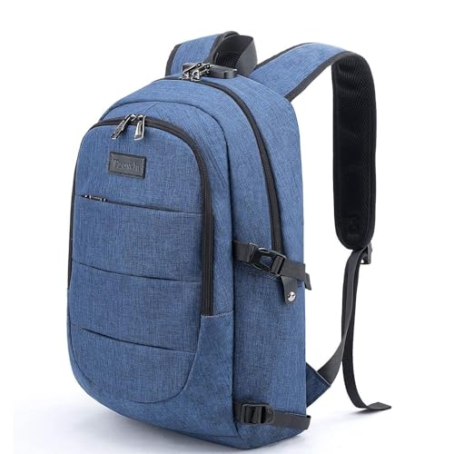 Travel Laptop Backpack Water Resistant Anti (Standard 17.3inch / Blue)