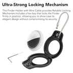 for AirTag Holder Keychain (Black/Black/Black/Black/Black)