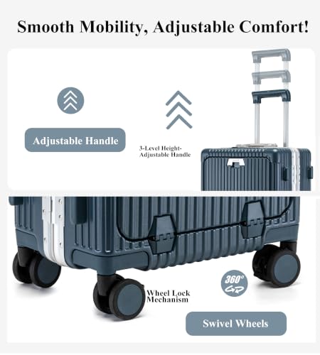 PC Hardside Carry On Luggage (A7-dark blue (zipperless closure) / 20.8")