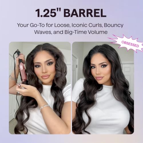 5 in 1 Curling Iron with Thermal Brush (Rose Gold)