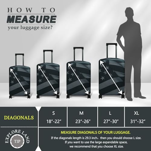 Travel Luggage Cover Fits 27 (L / Flag)