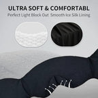 Bluetooth 5.4 Headphones Headband Eye Mask Wireless Sleep Mask (Black)