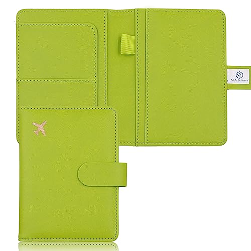 Premium Leather Passport Holder Covers Case (AU-Grass green)
