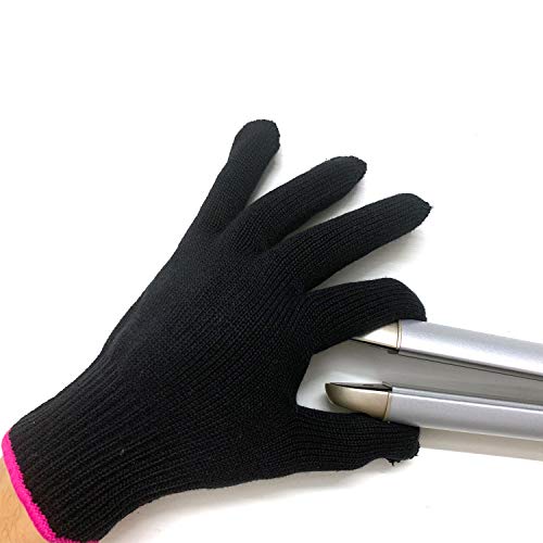 Heat Resistant Glove for Hair Styling (Black)