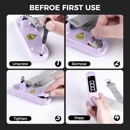Digital Luggage Scale for Travel (Purple)