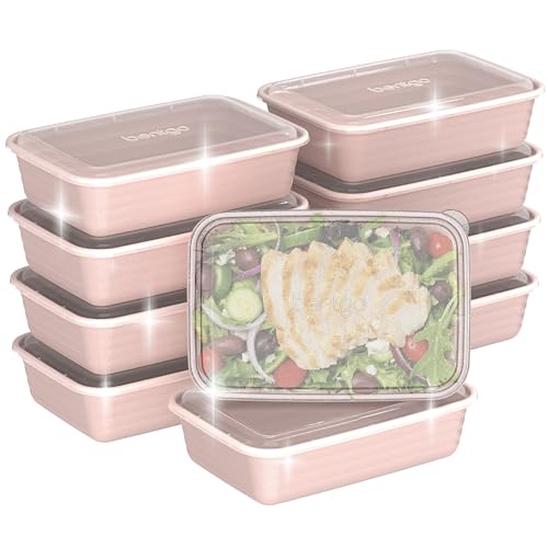 Prep 1 Compartment Meal Prep Containers with Lids (Peony Glitter)