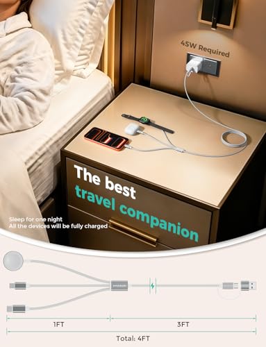Travel Essentials (White / 1pack-4ft)