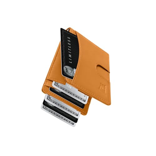 Money Clip Slim Minimalist Wallet for Men (Cognac)