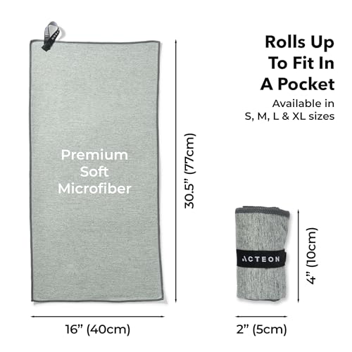 Microfiber Quick Dry Gym Towel (Pack of 3 / Heather Grey)