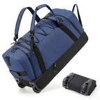 120L Rolling Duffle Bag with Wheels (Blue-3)