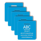 5Pack) Custom Personalized Luggage Tags-Customized Unique tag for Suitcase Backpack Travel,Bags (Light-Blue-A) (Light-blue-a)