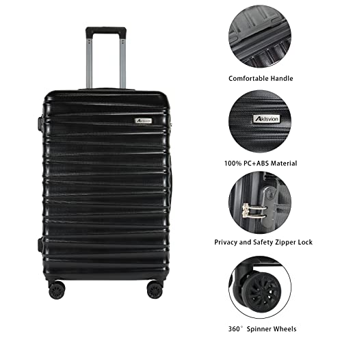 Luggage Sets 3 Piece (20/24/28 / 5pcs Black)