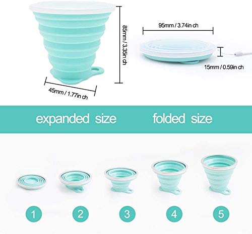 Collapsible Cups for Traveling (Gray-Green)