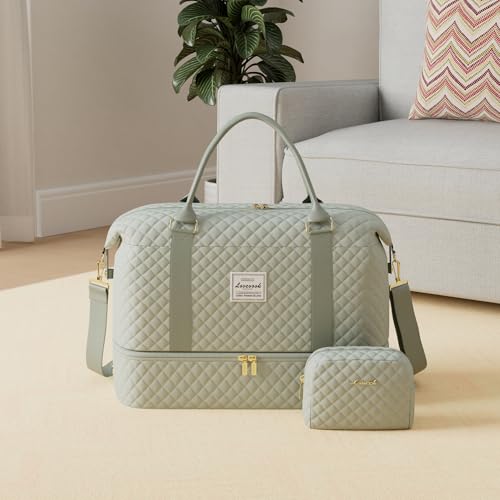 Travel Duffle Bag (Dark Gray Green-L / Extra Large-2 Pcs)
