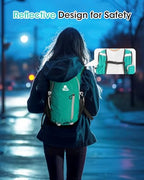 Foldable Small Hiking Backpack with 3 Strap Pockets (Mossgreen-)