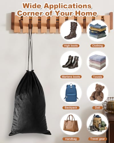4 Pcs Shoe Bags for Travel (Black Beauty / 21.2"x13.3")