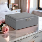 Small Jewelry Organizer for Women (Small-Grey)