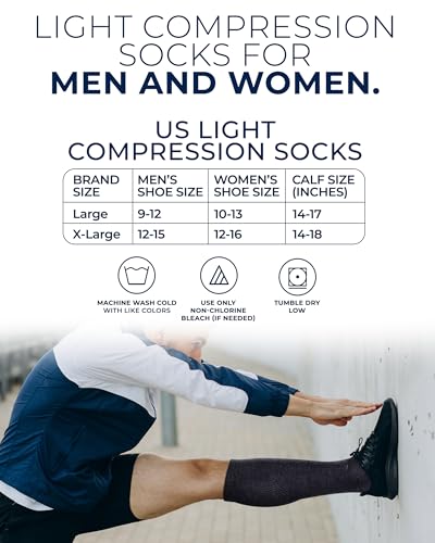 Compression Socks for Men (XX-Large / Dark Gray Pack - 3 Pairs)