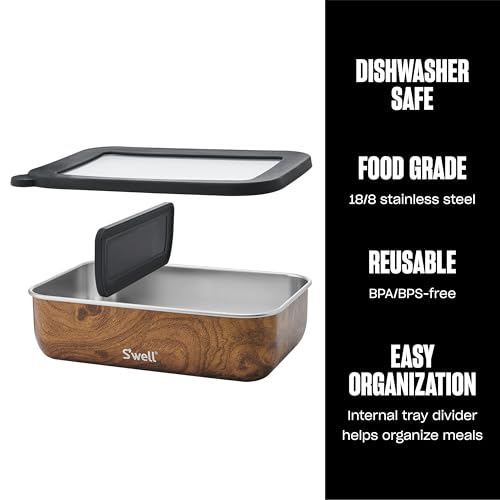 Stainless Steel Bento Box (Teakwood)