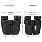 12x25 Compact Binoculars for Adults and Kids