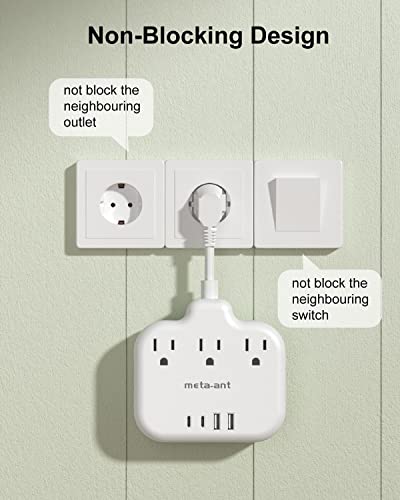 European Travel Plug Adapter 3 inch (Type E/F-Germany France)