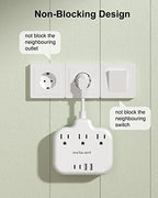 European Travel Plug Adapter 3 inch (Type E/F-Germany France)