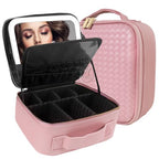 Travel Makeup Bag Cosmetic Bag Makeup Organizer Bag with Lighted Mirror (Phosphor / Woven)