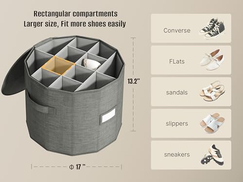 Round Shoe Organizer (Gray / 1 PACK)