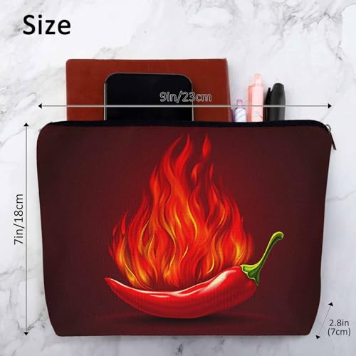 Chili Pepper Cosmetic Travel Bag For Toiletries (9 x 7.1 inch / Chili Pepper)