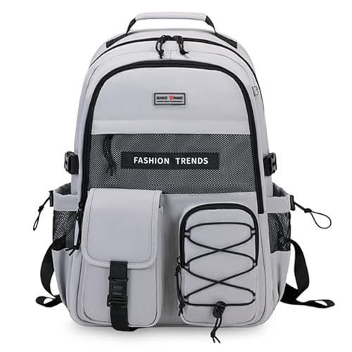 Multi Pocket Backpack with 15.6 inch Laptop Compartment (Grey)