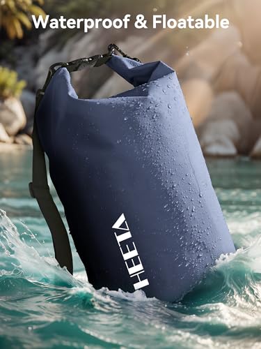 Waterproof Dry Bag Backpack with Emergency Whistle (10L / Dark Blue)